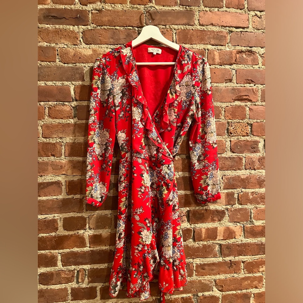 WYLDR Wicked Games Red Floral Wrap Dress